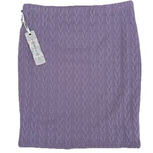 Iris knit skirt lavender mini skirt size Small NWT
